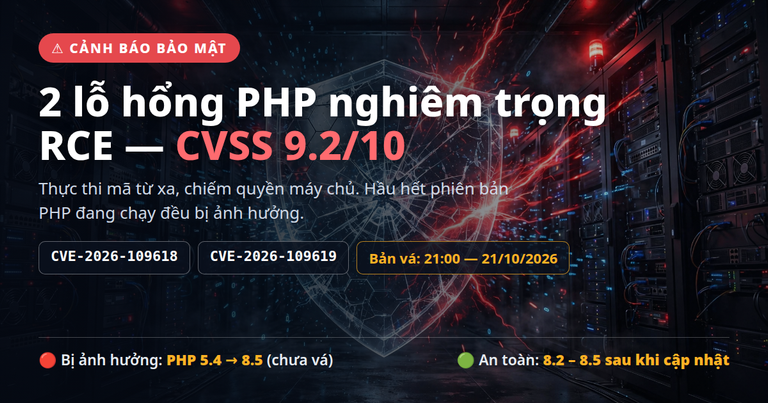 Vá lỗ hổng PHP PHP2Shell NGUY HIỂM được chấm 9.2 theo CVSS v4.0